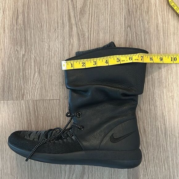 Nike Womens Roshe Two Hi Flyknit Slouch Leather Boots Size 10, Black Gray 861708 - Picture 15 of 15